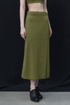 SWAYING 24 Autumn and Winter Wrap-around Wool A-line Skirt SW-SW24AW3B09-LV Green SW24AW3B09 SW24AW3B08